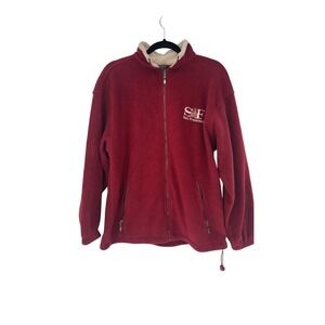GOGO Sports San Francisco Fleece Jacket Full Zip‎ Red Mens Large